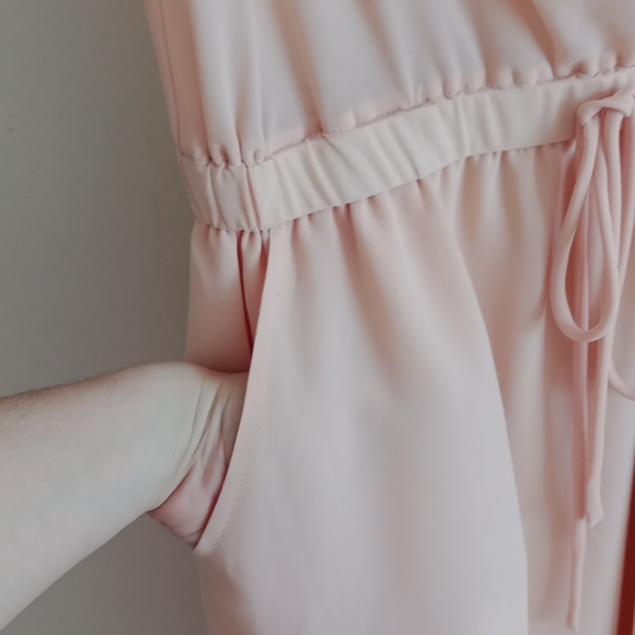 Vintage Peach Chiffon Summer Dress - Picture 4 of 10